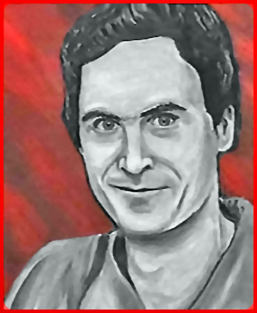 Ted Bundy portrait by Nico Claux