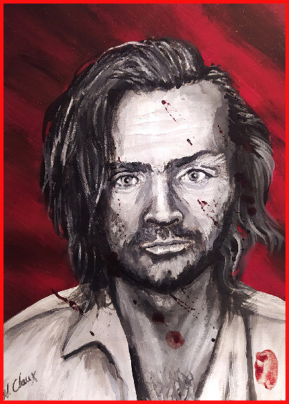 Charles Manson Portrait by Nico Claux